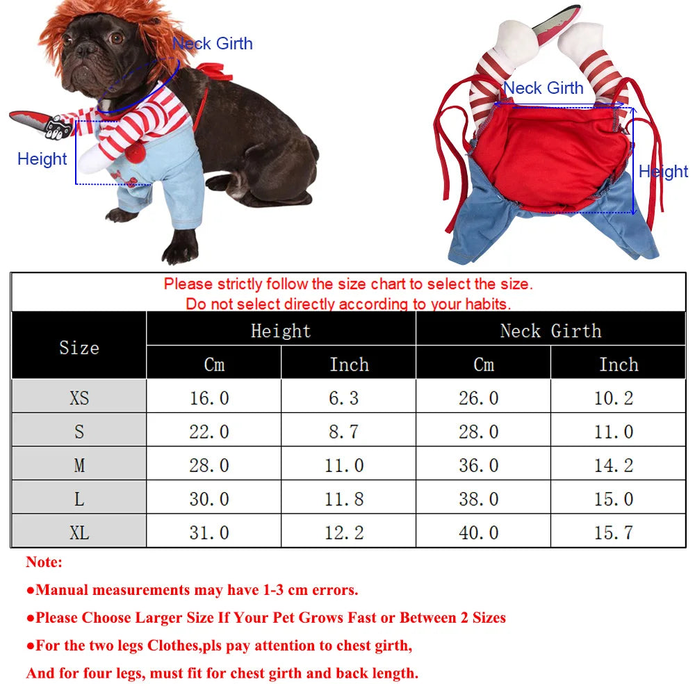 Funny Cat Halloween Cosplay Outfit – Warm Costume for Cats & Small Dogs