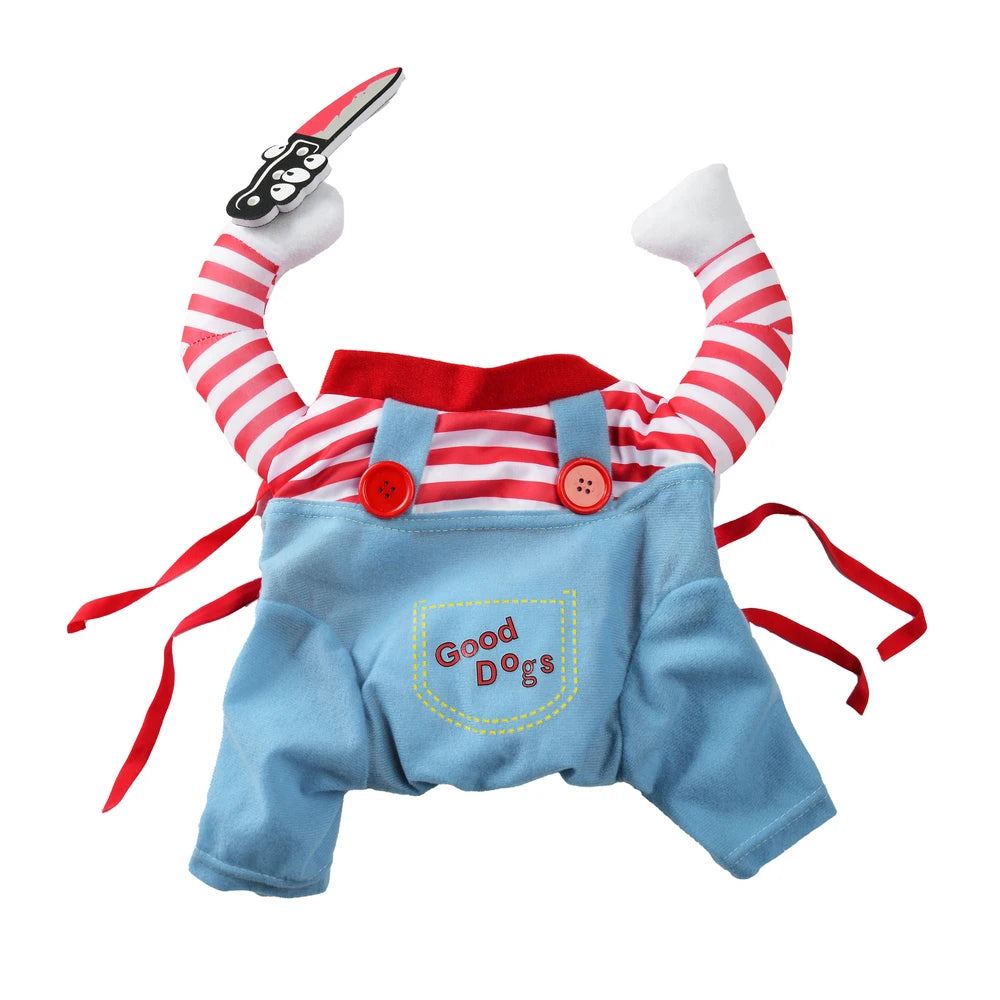 Funny Cat Halloween Cosplay Outfit – Warm Costume for Cats & Small Dogs