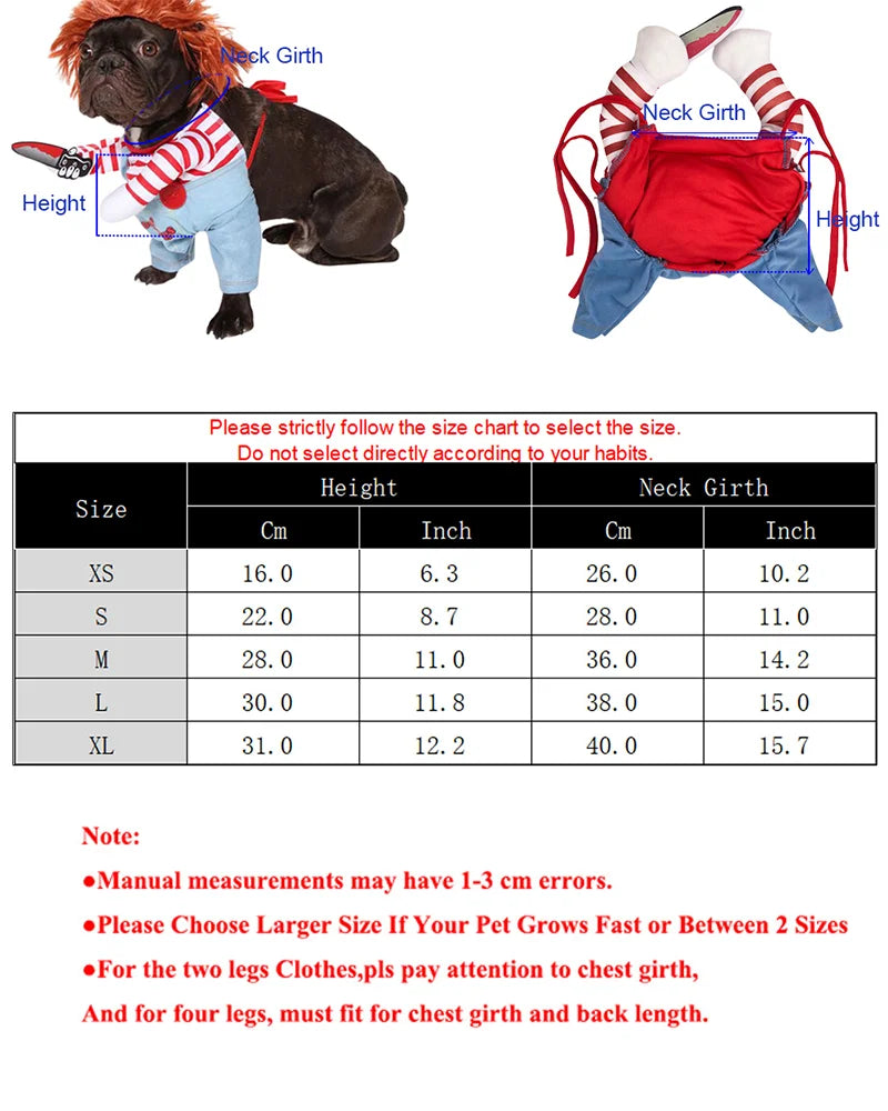 Funny Cat Halloween Cosplay Outfit – Warm Costume for Cats & Small Dogs