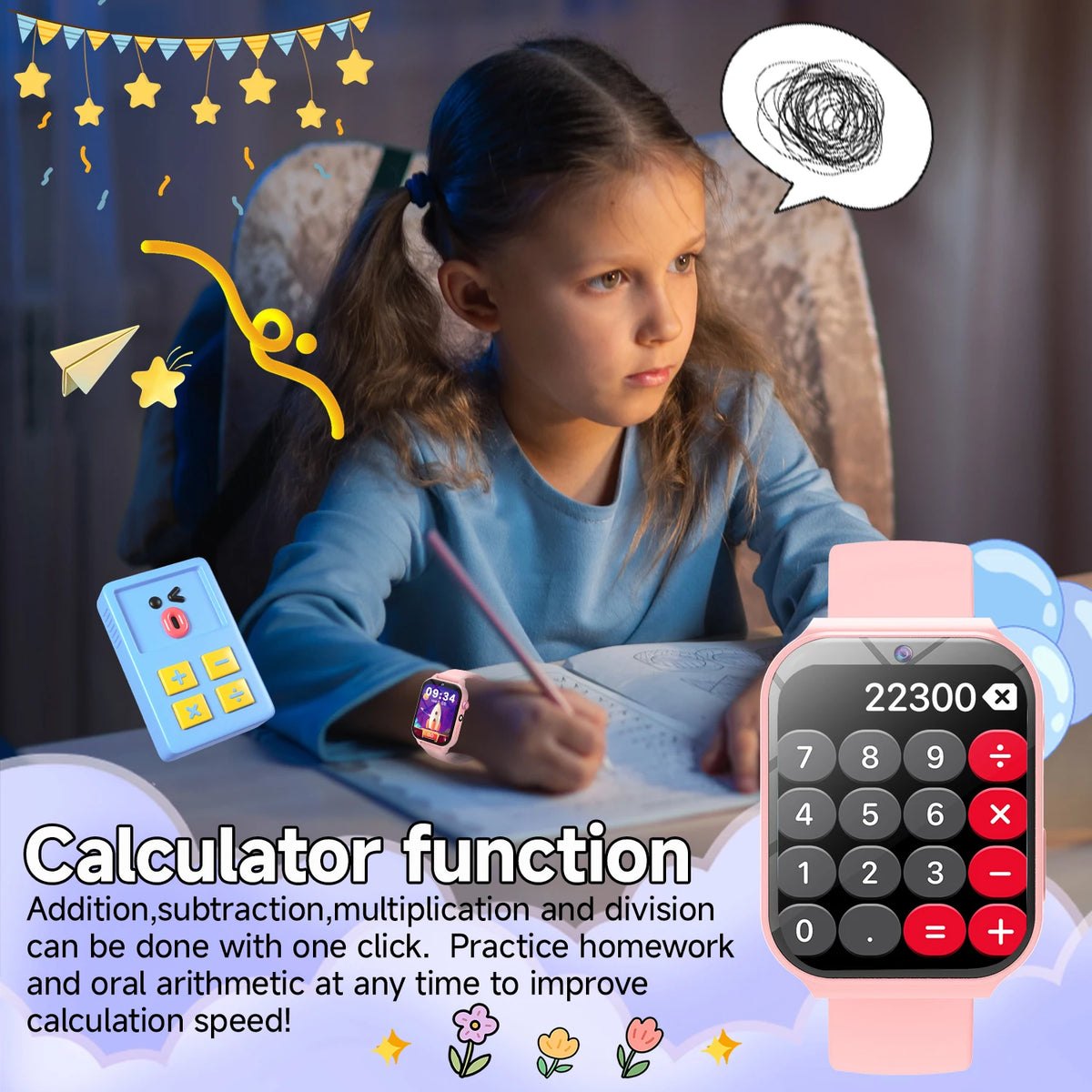 Kids Smart Watch with Camera, Games & Calculator