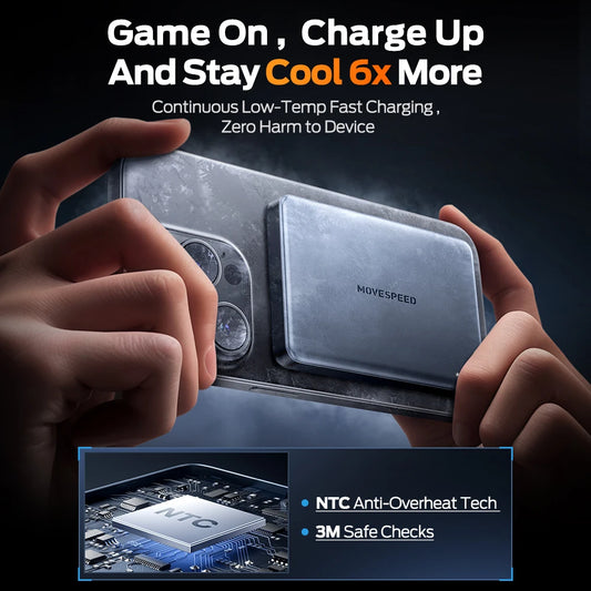 MOVESPEED S10 10,000mAh Magnetic Power Bank – Wireless & Portable