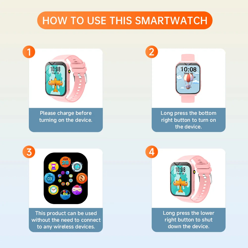 Kids Smart Watch with Camera, Games & Calculator